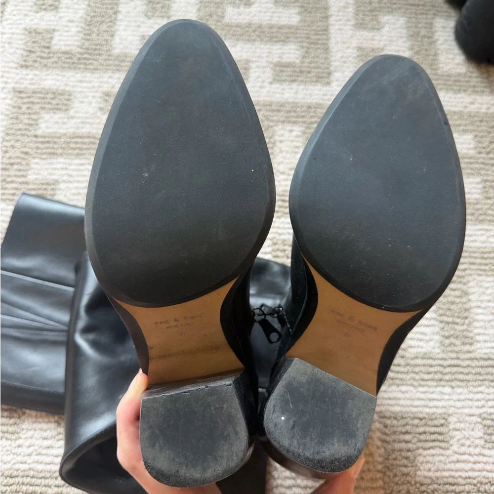 rag & bone Black Leather Boots